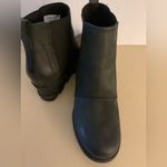 Sorel Women's Black leather platform Joan of Arctic wedge boots boots size 6 Photo 9