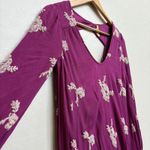 Free People  Embroidered Mini‎ Dress V Neck Cutout Back Long Sleeve Pockets XS Photo 1
