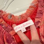Meet‎ me in Santorini big red floral smocked waist dress pink size Large Photo 4