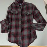 George Grey Gray Plaid Checkered Long Sleeve Flannel Shirt Top Size XS 🪓 Photo 0