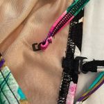 WonderBra by Christina Vintage Black Floral Swimsuit Womens Size 14 36BC Ruffle Photo 4