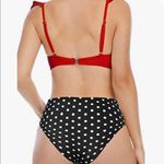 Phurro Medium Ruffled Polka Dot Bikini High Waisted Spaghetti Strap Photo 2