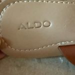 ALDO Tan Leather Sandals with Gold Accents Photo 4