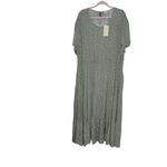 Women’s Plus Size Spring, Summer Boho, Tiered Floral Dress with Pockets. Size 26 Green Photo 5