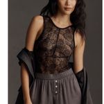 Anthropologie  High Neck Lace Bodysuit NEW Photo 0