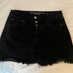 Black Ripped Denim Skirt Size 6 Photo 2