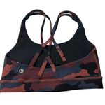 Lululemon Size 4 Energy Sports Bra Heritage 365 Camo Smoky Red Night Strappy Gym Photo 2
