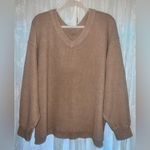 Aerie Wonder Texture Oversized Knit V-Neck Oversized Pullover Sweater NWOT Photo 2