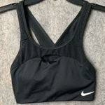 Nike Dri Fit Women Size Medium Black athletic Sports Bra Mesh Photo 0