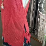 Lucky Brand Sleeveless Sweater Tank with Side Ties in Red Clay size Large Photo 4