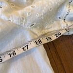 Old Navy  cut work eyelet white tie neck blouse small Photo 7