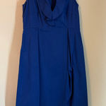 Moschino Cheap and Chic Royal Blue Pima Cotton Dress IT 38 US 4 Ruffle Neckline Photo 0