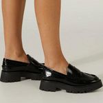 Tony Bianco NWT  Brooklyn Hi Shine Leather Loafer Shoes Black Women's Size 7.5 Photo 0