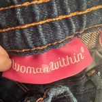 Woman Within Womens 18WP Jeans Dark Wash Straight Stretch Elastic Back Waist Photo 5