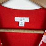 J Jill Red Floral Wrap Dress Size MP Lightweight Flowy Feminine Church Office Size M Photo 7