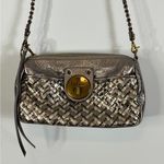 Elliott Lucca Pewter Bronze Woven Metallic Convertible Crossbody Purse Photo 0