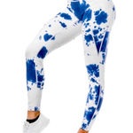 1st Phorm Venture Blue White Tie Dye Pocket Leggings Size Medium Photo 0