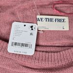Free People We The Free Into The Blue Pullover Sweater Rose Blush Combo L NWT Photo 2