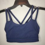 Curves and combatboots strappy back sport bra Blue Size M Photo 0