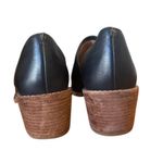 Madewell Black Leather Cutout Block Heel Shoes | Size 7.5 Photo 3