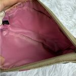 Coach y2k Stripe Pink White Tan Mini Purse Wristlet Photo 6