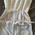 Vintage 70s Union Label Cottagecore Embroidered Pencil Midi Dress XS White Photo 2