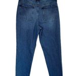 BP B.P. SZ 29 Mom Jeans Embroidered Zip-Fly High-Rise Medium Wash Rigid Denim Blue Photo 3