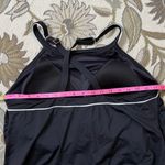 Lands End Swim Dress One Piece Swimsuit Swimdress High Neck Black White 16 DDD Photo 3