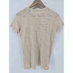 Atmosphere ATM Anthony Thomas Melillo Womens‎ Gold Metallic Short Sleeve T Shirt Small Photo 3