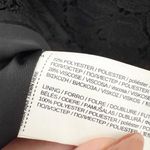 Mango Katri Puff Sleeve V-Neck Floral Lace Overlay Mini Dress Mng Black Size 4 Photo 5