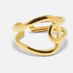 Boutique Minimalist Knot Ring | 14k Yellow Gold Plated Sterling Silver Photo 13