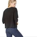 Free People We the Free Head In The Clouds Linen Blend Tee Black Size Small Photo 1