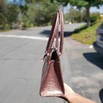 Liz Claiborne  Purple Iridescent Snakeskin Purse Photo 3