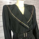 Jonathan Martin Vintage Silk black & gold dress with large round collar size 8 Photo 4