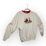 M & C Sportswear Cream Cardinal Sweatshirt Holiday Folkcore Y2K Vintage M Red Size M Photo 1