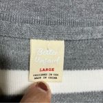 Better unsaid gray & white striped collared sweater women’s size large business Photo 2