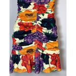 ASOS  Women's Floral Print Lined Sleeveless Ruched Mini Dress Multicolor Size 6 Photo 9