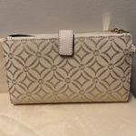 Michael Kors MK Jet Set Travel Double Zip Phone Wristlet MK Vanilla Signature Photo 1