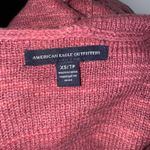 American Eagle Outfitters Hooded Open Front Cardigan Sweater Pink XS Photo 3