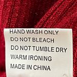 Belldini Large Y2K Cold Shoulder Beaded Rhinestone Ribbed Holiday Top Formal Red Photo 9