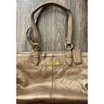 Coach Vintage Gallery Embossed Leather Women’s Tote F20742 Brass Copper Brown Photo 7