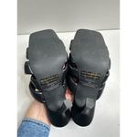Abound  Sandals Size 6.5‎ Black Square Toe Woven Slip On High Heels Photo 7
