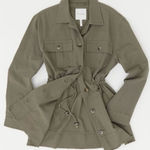 Avec Les Filles  Anthropologie Cinch Waist Utility Cargo Jacket Army Green M Photo 0