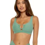 Becca Line in the Bikini Set Scoop Bikini Top & Bottom Size Small Mineral NWT Photo 0
