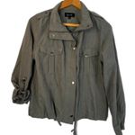 Becool Army Green Utility Zip Up Casual Neutral Shirt Jacket Size Small Classic Photo 0