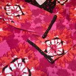 Karen Scott Tunic Top Womens 3X Pink/Orange Abstract Print V Neck Lace Trim Arts Photo 6