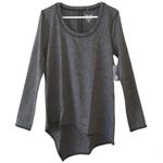 Splendid asymmetrical athletic workout long sleeves gray top Size Large Photo 1