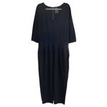 Anthropologie Sutton Ponte Jumpsuit V-Neck Cropped Length Black Size XLarge Photo 8