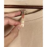 Free People  Sweatshirt Dress Top L Cream White Pleated Skirt Layered Oversized Photo 2