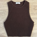 Aritzia  Babaton Brown Crop Tank Photo 0